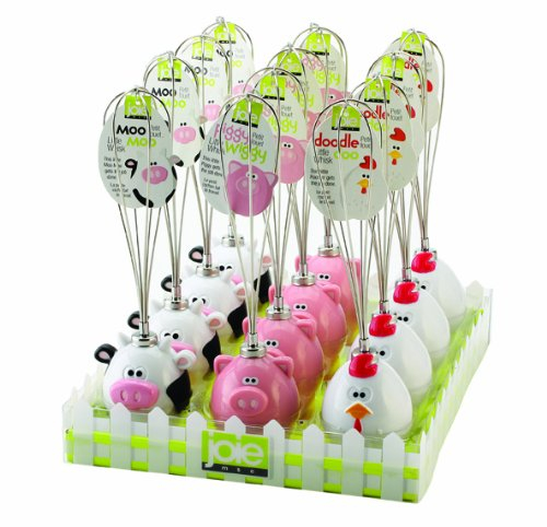 Joie Lustiger Schneebesen Kuechenhelfer, Kuh, Schwein, Huhn Funny verschiedene Motive