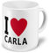 digital print XXL Riesen-Tasse mit Namen „Carla“ - Jumbotasse mit Design I Love Carla - Namens-Tasse, Kaffeebecher, Becher, Mug