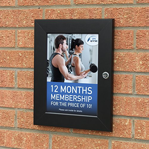 Schwarz Slim Poster Fall ohne Türfests (A4) - Black Slim Poster Case Without door stays (A4)