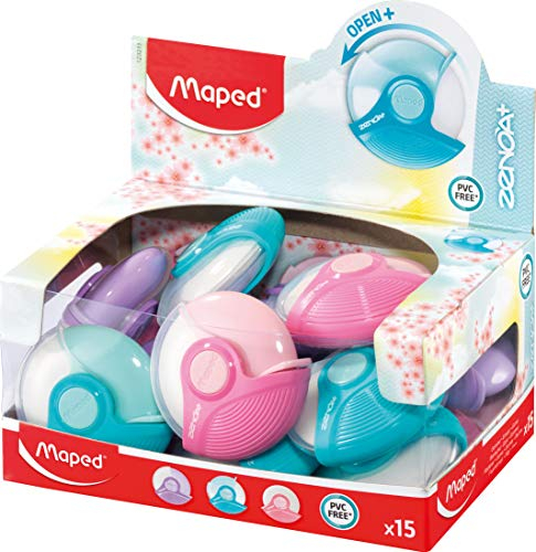 Maped 123211 Zenoa Plus Radiergummi Plus, Farblich Sortiert,(15 Stück) 1er Pack