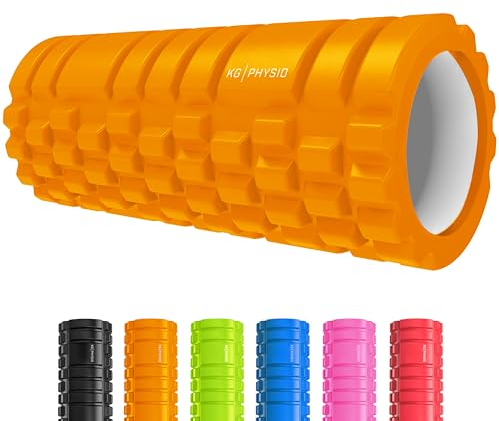 Faszienrolle und Schaumstoffrollen für Rücken von KG PHYSIO, Wirbelsäule & Beine - Foam Roller mit 3 Massagezonen, Massage Roller, Faszienrolle Rücken Rolle, Faszienrolle Wirbelsäule, Yoga Rolle