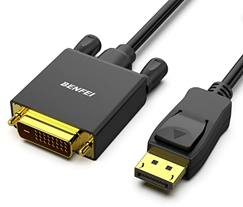 BENFEI DisplayPort auf DVI Kabel 3M 1080P@60HZ, Unidirektional DisplayPort DP Computer zu DVI-D 24+1 Monitor Stecker auf Stecker vergoldet für Lenovo Dell HP und andere Marken