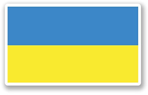 2 x 10cm/100mm Ukraine Flag Window Cling Sticker Car Van Campervan Glass #5309