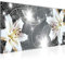 Runa Art Wandbild Blumen Lilien 1 Teilig 100 x 40 cm Modern Bild auf Vlies Leinwand Abstrakt Wohnzimmer Grau 008112c