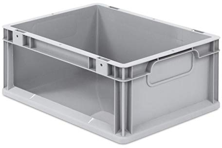 aidB Eurobox NextGen Store Seite offen, 400x300x170 mm, robuste Regalbox mit Entnahmeöffnung, stapelbare Kunststoffkiste, ideal für die Industrie
