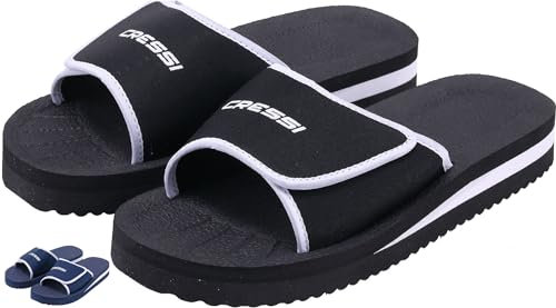 Cressi Unisex – Erwachsene Shoes Panarea Slipper für Strand und Schwimmbad, Schwarz, 42 EU