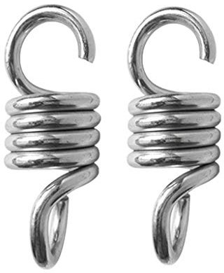 Inzopo 2 x Gartenschaukel mit Feder und Haken für 2–3 Sitze Hollywoodschaukel