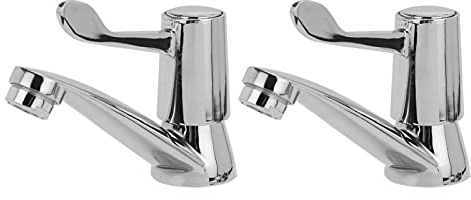 BALLSHOP A Pair Of Lever Basin Faucets Zinc Alloy Lever Sink Faucet Modern Bathroom Sink Faucet Hot And Cold Bathroom Bathtub Faucet Suitable For Low And High Pressure Systems For Bathroom