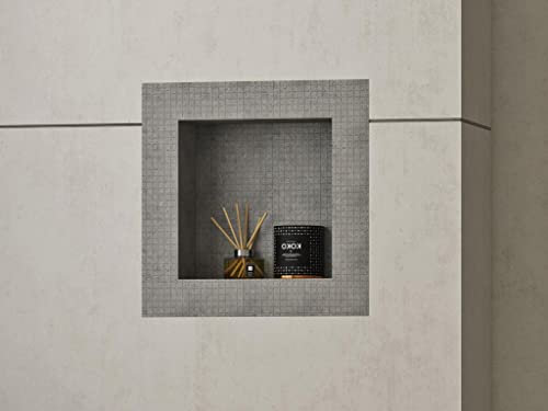 Vente-unique - Niche de Douche à encastrer et prête à carreler - 31 x 31 cm - Klara