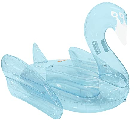 FUNBOY Riesiger aufblasbarer Schwimmer, transparent, blau, luxuriös, für Sommer-Pool-Partys und Unterhaltung
