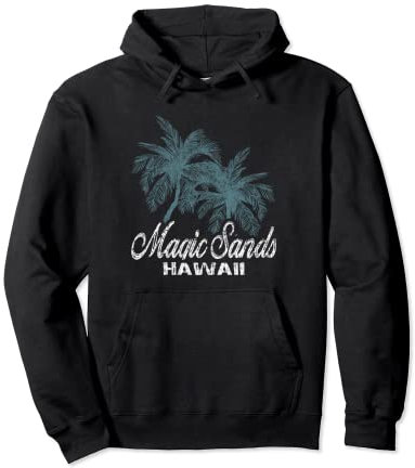 Magic Sands Hawaii - Zwei große Palmen Pullover Hoodie