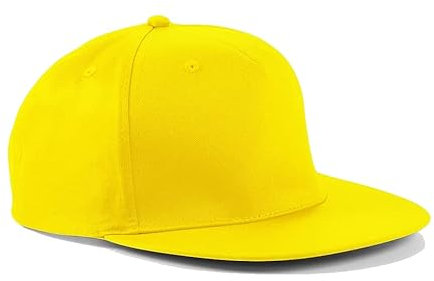 Generico Cappellino Cappello Rap Snapback Visiera Piatta da Uomo Donna Rapper (Giallo)