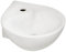 Saqu EckWaschbecken 35x35x14,5 cm - 1 Hahnloch Weiß - Waschbecken für Unterschrank, Waschtisch für Gäste WC