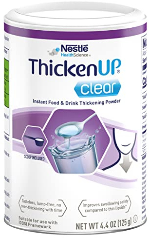 Thicken Up Clear Instant Food & Drink Thickener, Tasteless & Odorless Thickener for Liquids, For Dysphagia Patients, Unflavored, 4.4 Ounce, Pack of 1
