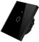 Interrupteur WiFi Connecté Tactile 1 Bouton (Avec Ou Sans Neutre) Alexa Google Assistant Tuya App Compatible, Panneau en Verre Trempé (Noir)
