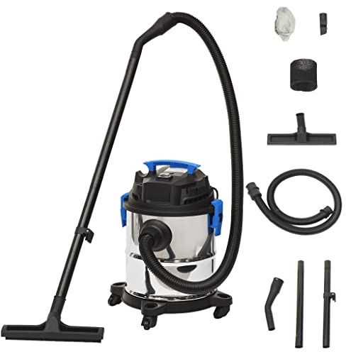 vidaXL Nass- und Trockensauger 1200 W 20 L Silbern
