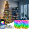 ZQX Intelligente Led Lichterkette usb mit Farbwechsel,2Stück 5m 50LEDs USB-RGB-Lichter für den Innenbereich mit APP-Fernsteuerung für Schlafzimmer,Wand,Urlaub,Party,Weihnachtsdekoration