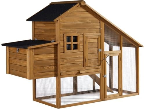 Hühnerstall Princesse mit Legenest aus Holz - Braun