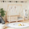 Festnight Kinderbett 70 x 140 cm Hausbett Holzbett Kleinkinderbett Bett Hausbett Kinder Kinderbett Braun-5 Holzlatten Massivholz Kiefer