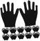 Gadpiparty 12 Paare Camping ohne Finger schwarze Baumwollhandschuhe Spa Damen Handschuhe feuchtigkeitsspendende Handschuhe Schutzhandschuhe Arbeitshandschuhe Fahrrad Baumwoll-Handschuhe Mann