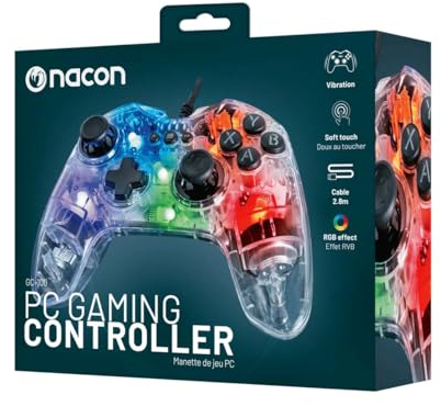 Nacon Manette de jeu PC filaire GC-100 RGB.