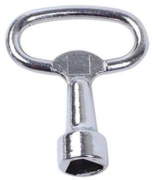 Movilideas - Aufzugsschlüssel | Dreiecksmeister | Türen | Notfall | Durchmesser 8 mm | geeignet für Aufzug, Heizkörper, Steuerkästen, Schränke