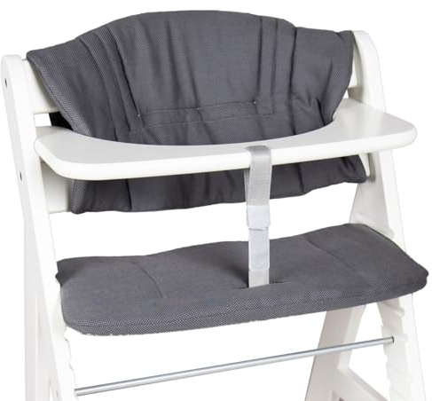 Hoppediz Hochstuhl Sitzkissen Set, passend für Hauck Alpha, 2-teilig, 100% Bio-Baumwolle, Design Lanzarote