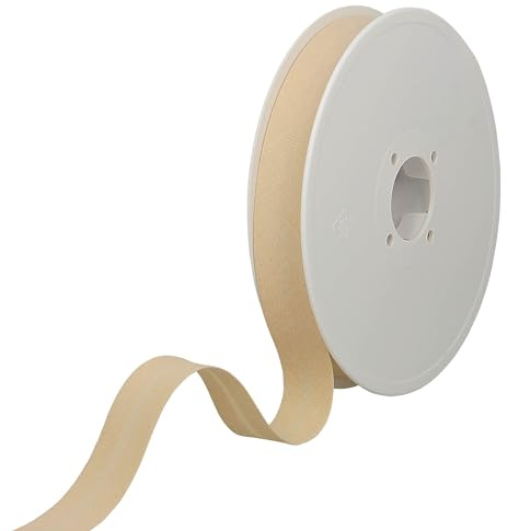 Les Petits Rubans Schrägband – 30 mm breit, gefaltet 15 mm, 25 m Rolle, 50% Baumwolle, 50% Polyester, Bordüre zum Nähen, Banner, Polster, Möbel, Paspeln, Kleidung, Decken