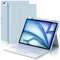 Funda Teclado con Trackpad para iPad Air 13 Pulgadas (M3 2025, M2 2024), Teclado Bluetooth Desmontable con Retroiluminación de 7 Colores y Funda Protectora para Tablet iPad Air 13 Pulgadas, Azul Claro
