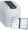 URbantin Lot de 5 Porte-Blocs à Rabat,Porte Bloc A4 Avec Pince,Porte Documents pour étudiants et Bureau,Clipboard Folder,Gris