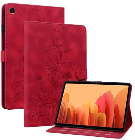 Rosbtib Custodia per Samsung Galaxy Tab S5e 10,5 2019 (SM-T720/ SM-T725), Slim Fit Folio Pieghevole Cover Protettiva con Slot per schede Chiusura Magnetica Cover Galaxy Tab S5e, Gigli Rossi