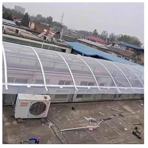 CghhDY Panneaux D'éclairage Transparents Couverture D'auvent de Toits Pergola 1mm Résistant Chocs pour Jardin, Garage, Auvent, Personnalisable(1x1m/3.3x3.3ft)