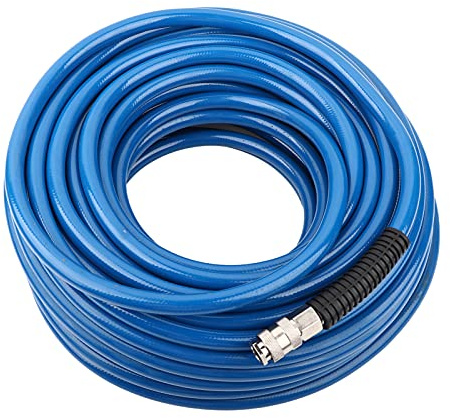 30M Blue Flexible Pneumatic PVC Hose with Quick Connector Air Compressor for Various Pneumatic Equipment