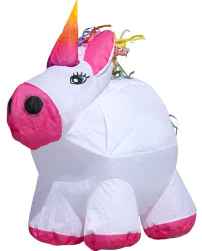 HQ Design - Bouncing Buddy Unicorn, Bodenwindspiel, wetterfest, dekorativ für Strand Garten Camping, robust und langlebig, 100x57cm, ab 3 Bft