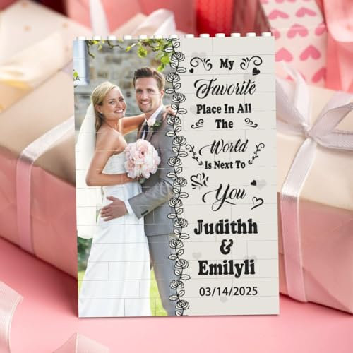 Personalisierter Cartoon-Baustein-Puzzle, Fotorahmen, individuelles Paar, Baustein-Puzzle, Valentinstag, Jahrestag, Geburtstag, Geschenk für Freundinnen, Freunde, Paare (10)