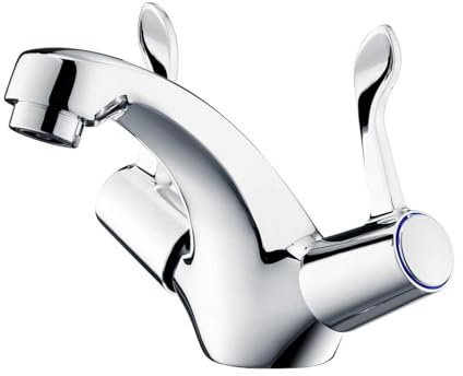 Contract Lever Mono Basin Mixer Tap with Waste Chrome WRAS