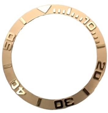 KLAIDE Uhrenzubehör, 38 mm Keramikring, SUB, konvex, rotgoldfarben, Ersatzgehäuse, Schwarz und Grün, passend für Wassergeist, einfarbig, Einheitsgröße