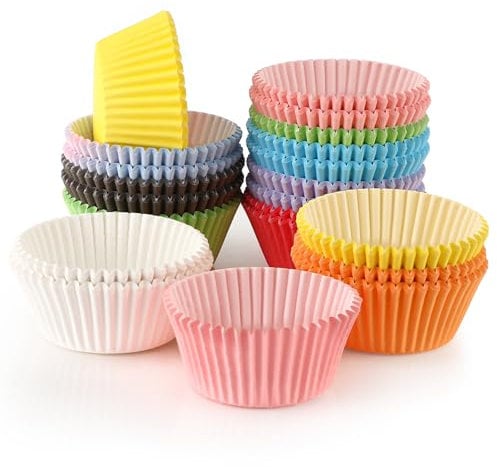 Pavlleen Pirottini di Carta 500 Pezzi (10 Colori) - Standard 7 x 5 cm - Pirottini per Muffin e Cupcake - Antiaderente, Resistente al Calore 220°C - Ideale per Feste, Compleanni, Matrimoni