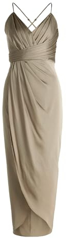 Vera Mont Damen Abendkleid mit Raffung 40, Turf