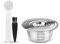 Capsules de café réutilisables en acier inoxydable pour machines Bialetti avec cuillère et brosse – Respectueux de l'environnement, 47,1 mm en haut, 24 mm de haut, 20,4 mm de hauteur