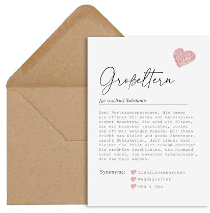 Nastami Postkarte DEFINITION inkl. Briefumschlag (Großeltern)