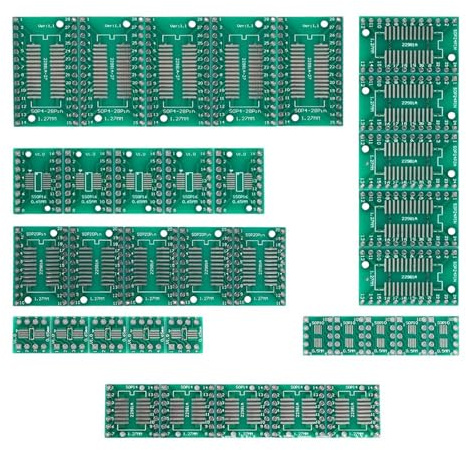 SkyPOOU DIP-Adapter, Leiterplatten-Kits mit breiter Kompatibilität für SMDs, Umwandlung für Elektroniktraining und Entwicklung, Rapid Prototyping, Leiterplattenadapter-Kit