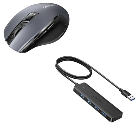 UGREEN Wireless Mouse USB HUB with 100CM Cable