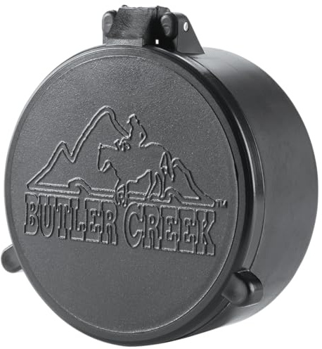 Butler Creek 48 Objective Flip Open Scope Cover , Black