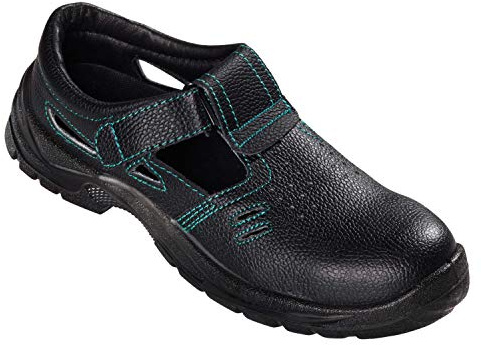 teXXor® S1-Sicherheitsklettsandale GAP, schwarz/grün, Gr. 44