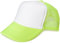 styleBREAKER Unisex 5-Panel Trucker Cap mit Mesh-Einsatz | verstellbares Basecap mit Click Snap Verschluss | luftiges Netz Cap für Damen und Herren, Farbe:Weiß-Neongelb