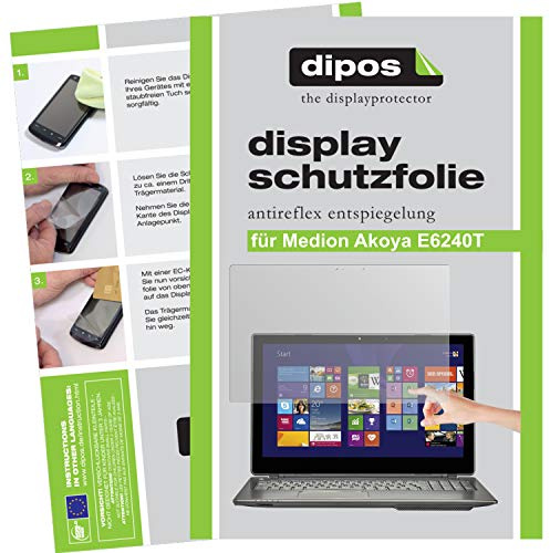 dipos I 3x Screen Protector matte compatible with Medion Akoya E6240T Protection Films