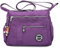 MeCooler Borsa a tracolla impermeabile da donna, leggera, indossabile anche sulla spalla, per il tempo libero, sport, scuola, viaggi, L, viola