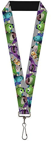 Buckle Down Unisex-Erwachsene Lanyard-1.0-Monsters University Character Lineup Gray Schlsselanhnger, Mehrfarbig, Einheitsgröße