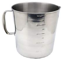 Stainless Steel Beaker, Pitcher with Handle, 169oz 5000ml 5 Liter